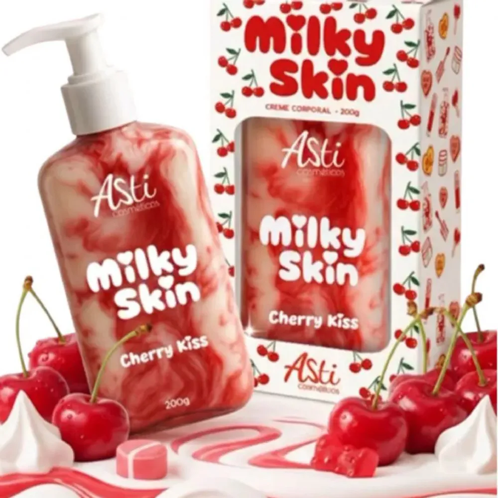 Creme Corporal Hidratante Milky Skin Cherry Kiss - Asti